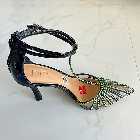 INC INTERNATIONAL CONCEPTS Sovena T-Strap Rhinestone Pumps Size 8 - Picture 7 of 16